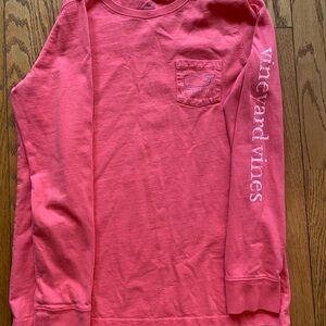 Vineyard Vines Pink Long Sleeve Tee